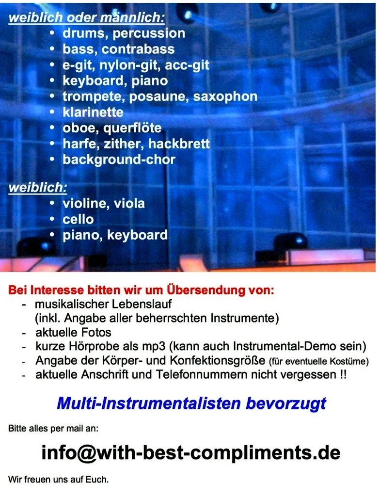 Musiker/ Innen gesucht    Riesa und Umgebung