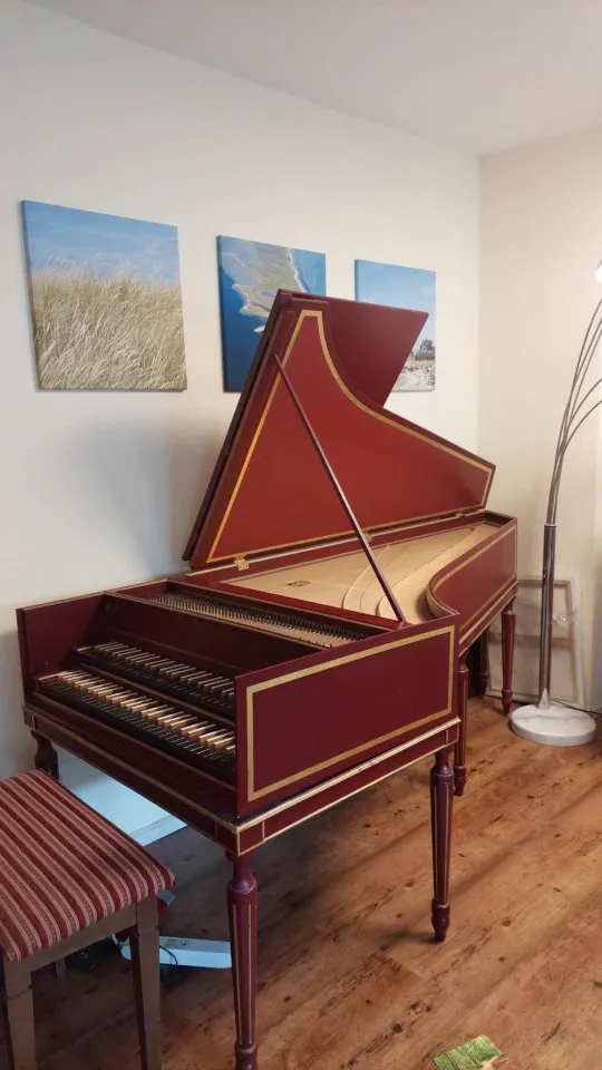 Zweimanualiges Cembalo nach einem  französischem Barockinstrument